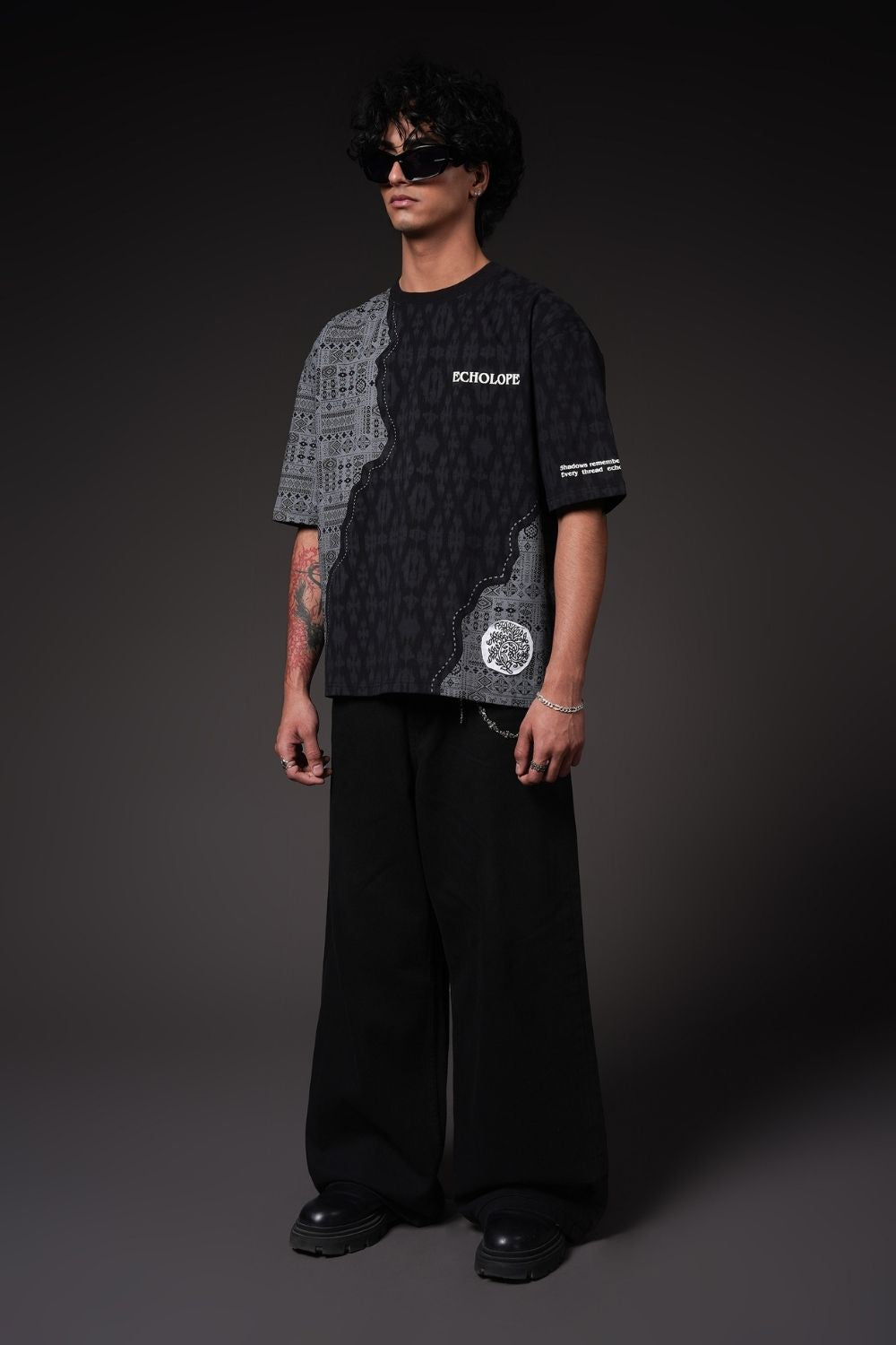 Split Terrain Streetwear Oversized T-Shirt