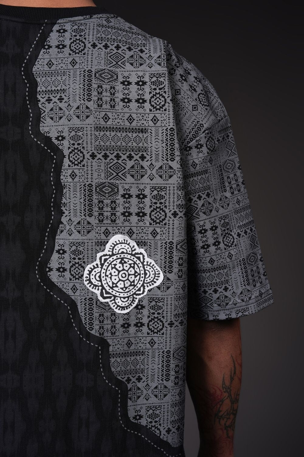 Split Terrain Streetwear Oversized T-Shirt