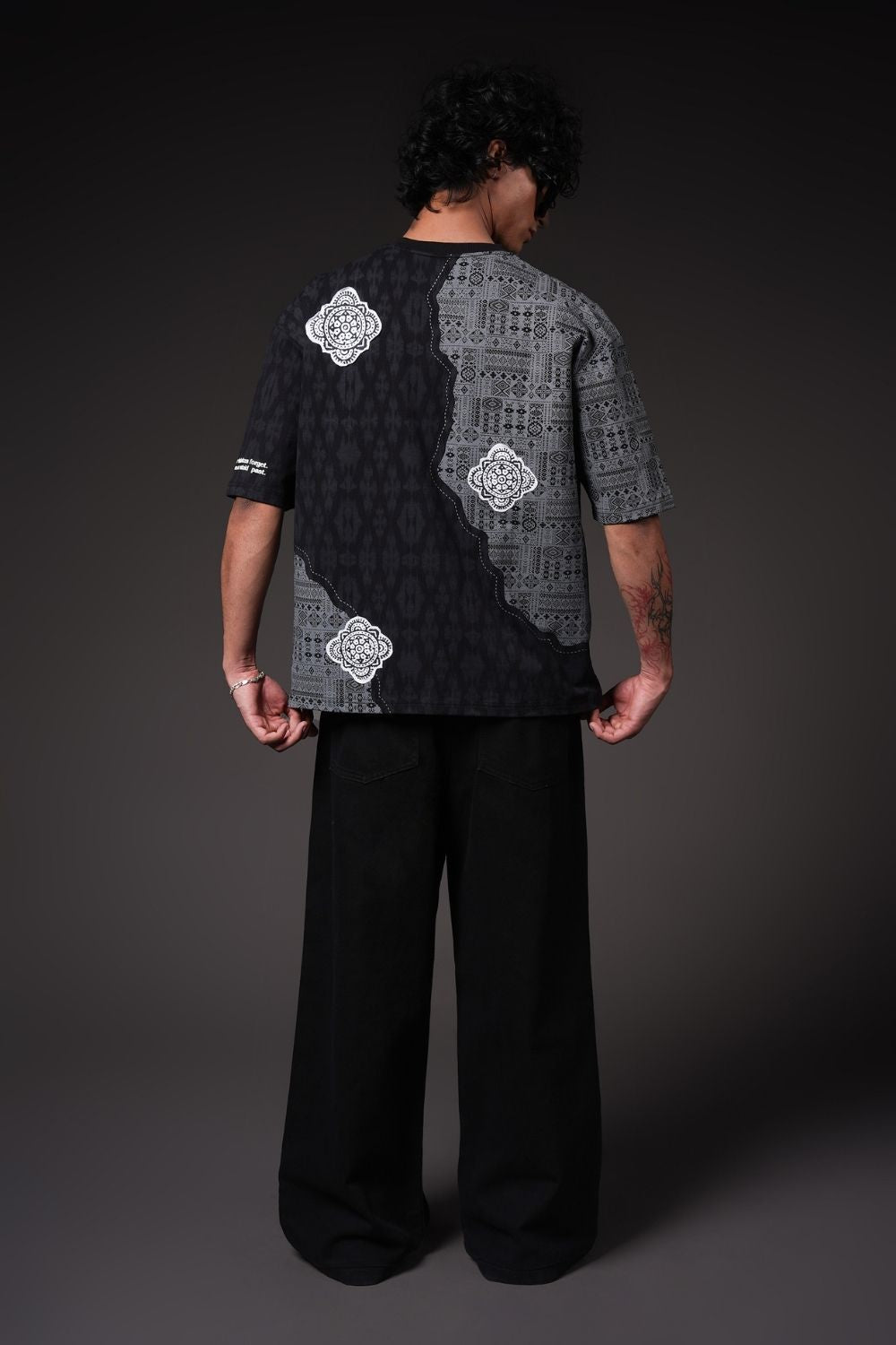 Split Terrain Streetwear Oversized T-Shirt