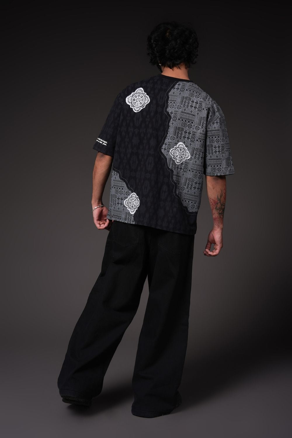 Split Terrain Streetwear Oversized T-Shirt
