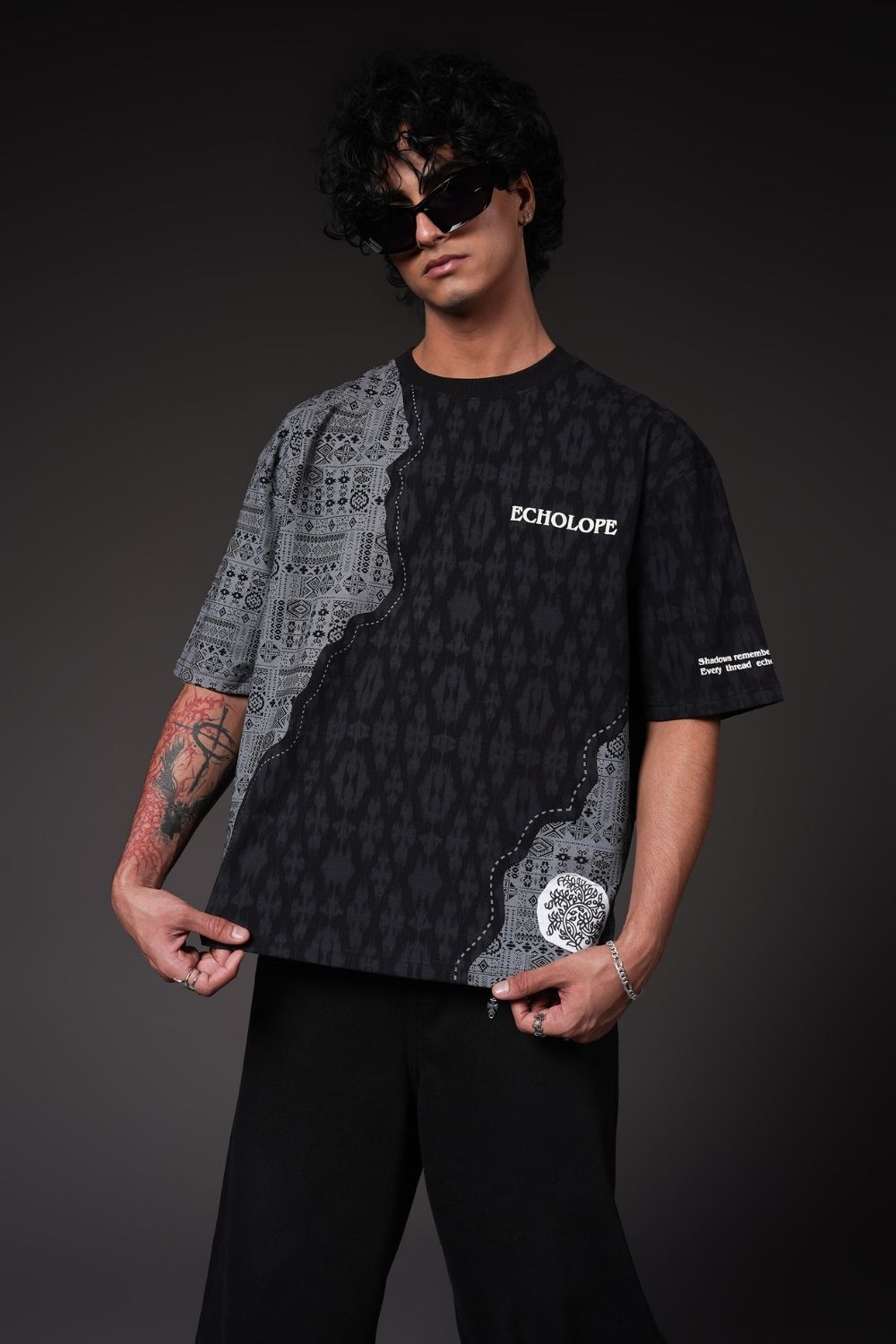 Split Terrain Streetwear Oversized T-Shirt