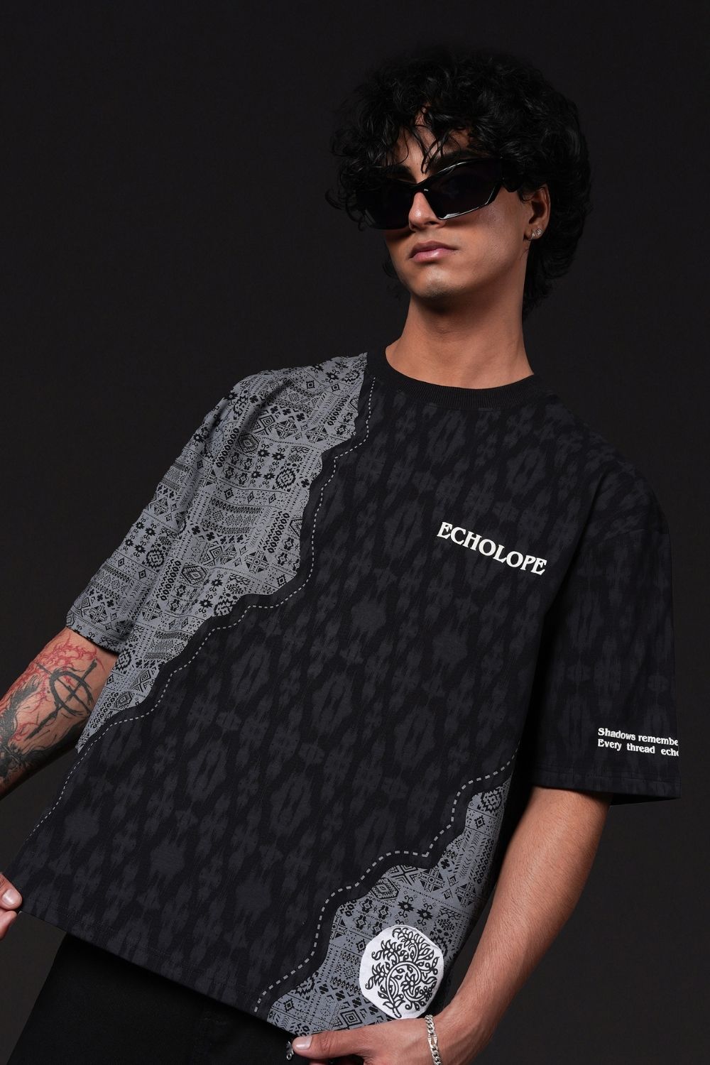 Split Terrain Streetwear Oversized T-Shirt