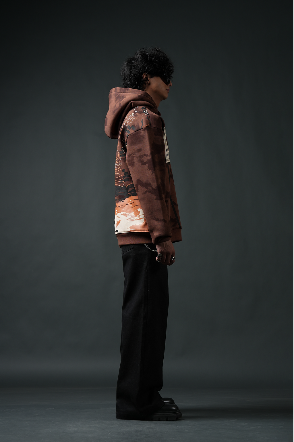 Before World Oversized Printed Hoodie
