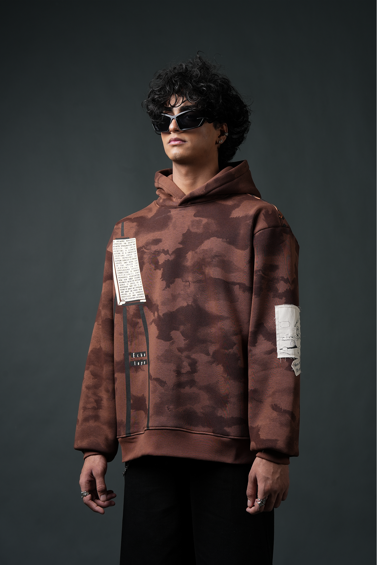 Before World Oversized Printed Hoodie