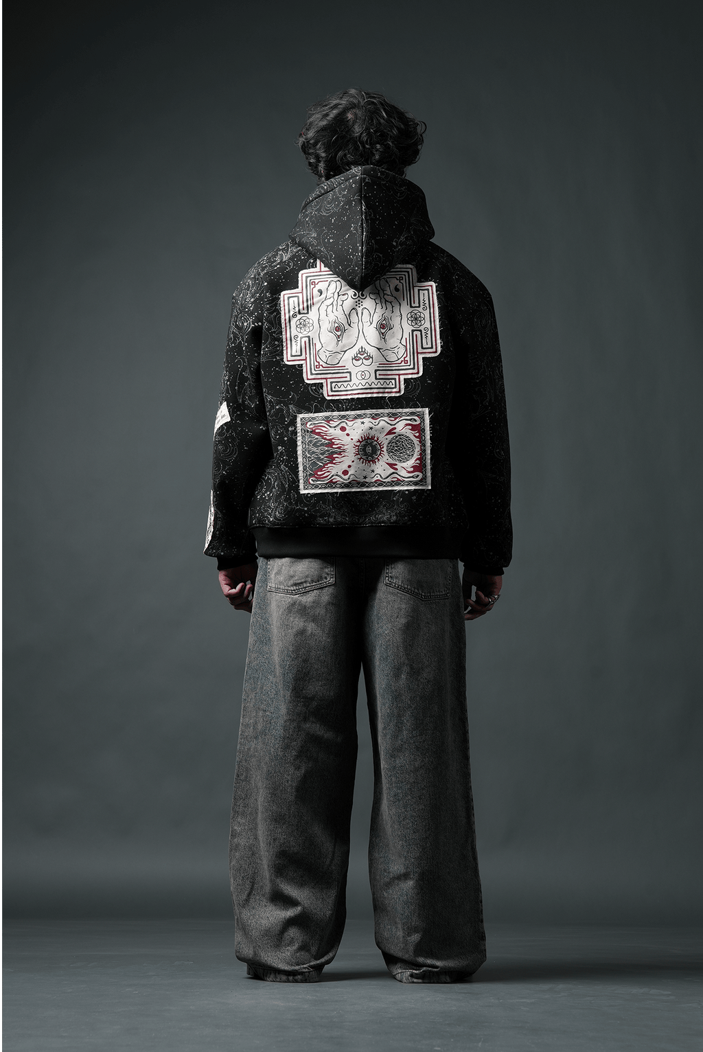Oversize Dark Celestial Oversized Hoodie - Echolope