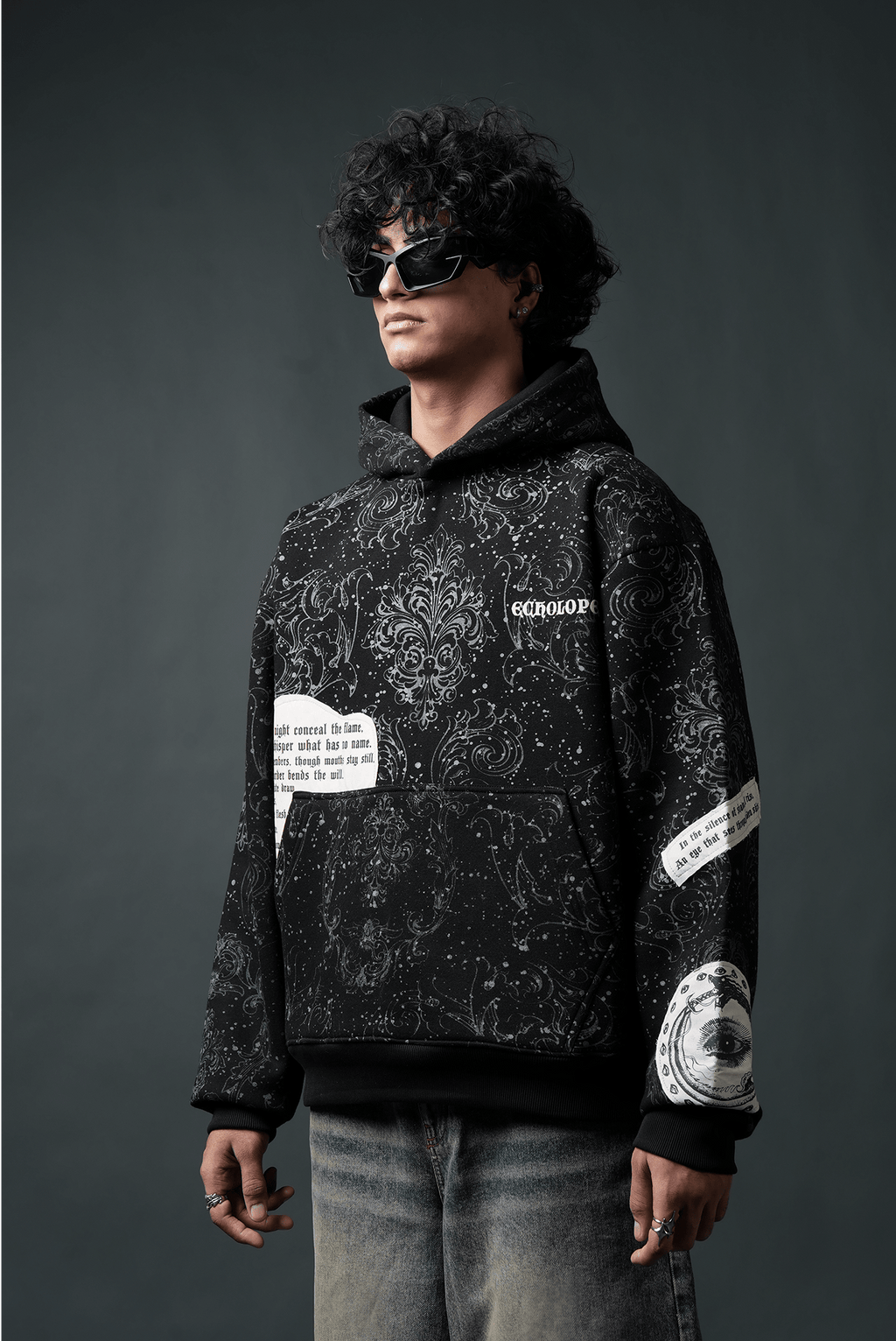 Oversize Dark Celestial Oversized Hoodie - Echolope