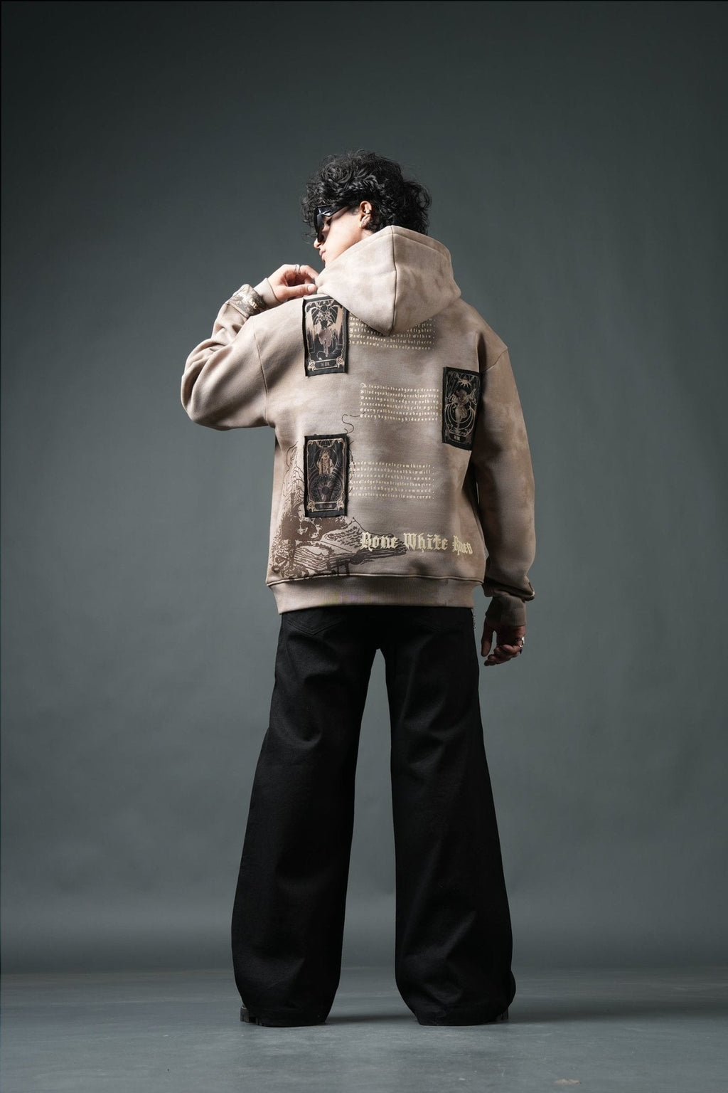 Runestone Oversized Printed Hoodie - Echolope