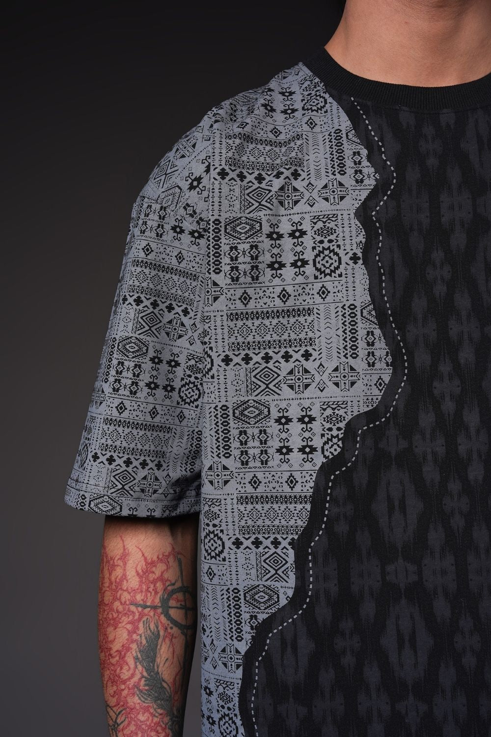 Split Terrain Streetwear Oversized T-Shirt - Echolope