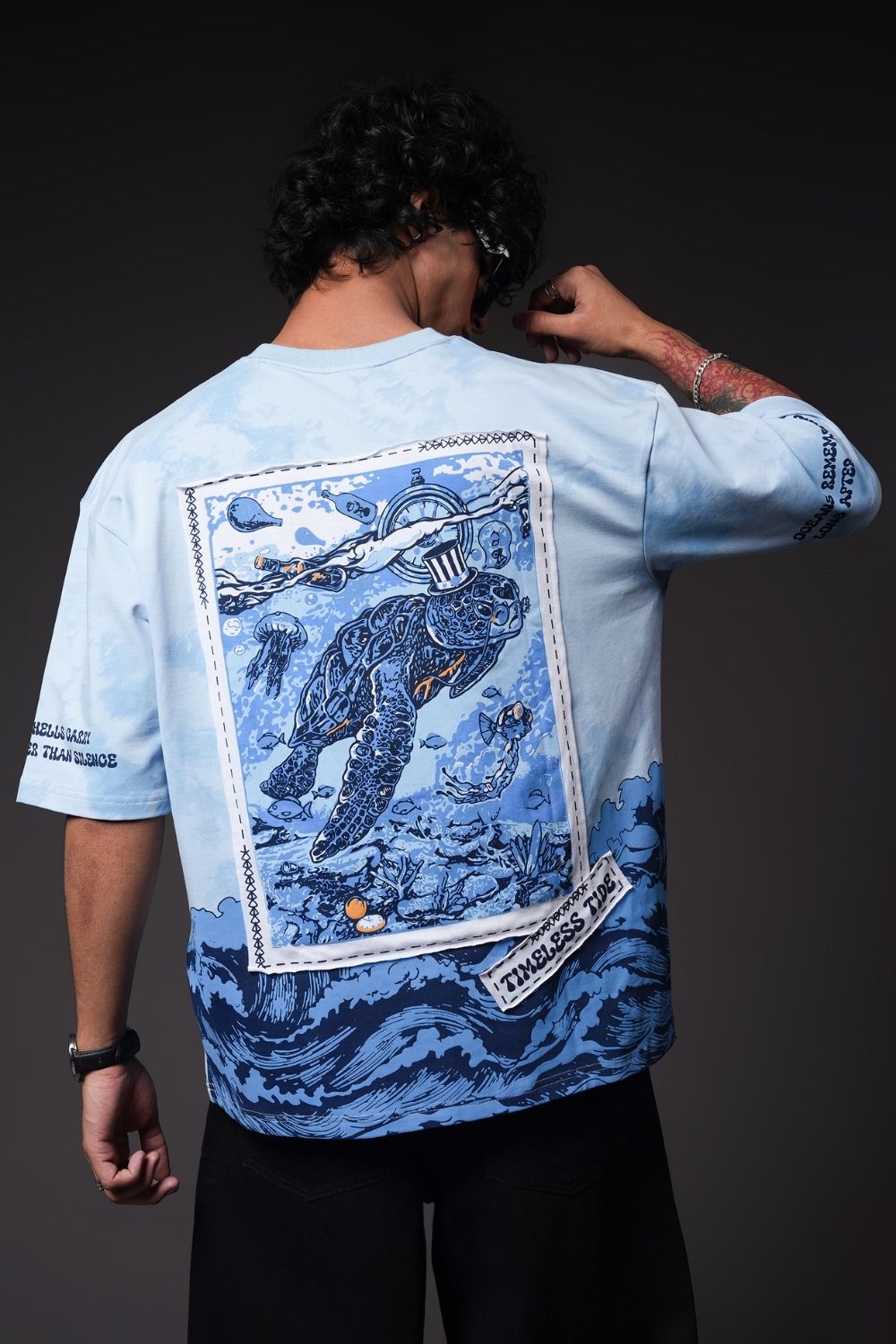 Timeless Tide Oversized Graphic T-Shirt - Echolope