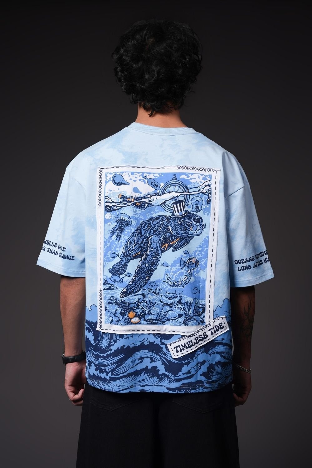 Timeless Tide Oversized Graphic T-Shirt - Echolope